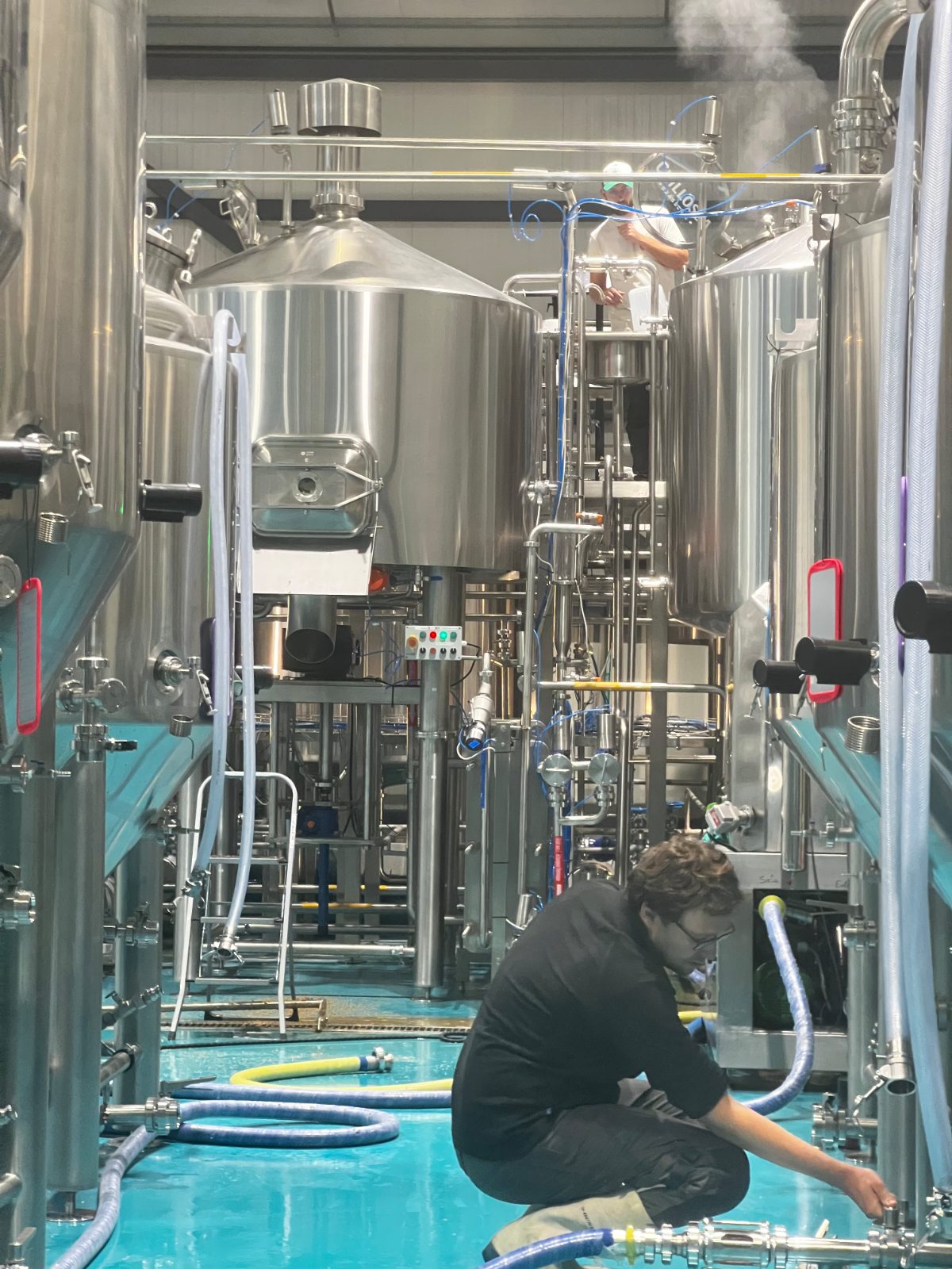 Brassin en cours, salle de brassage BrewFactory — brasserie Chillossa, Arudy